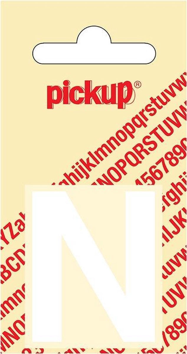 Pickup plakletter Helvetica 40 mm - wit N