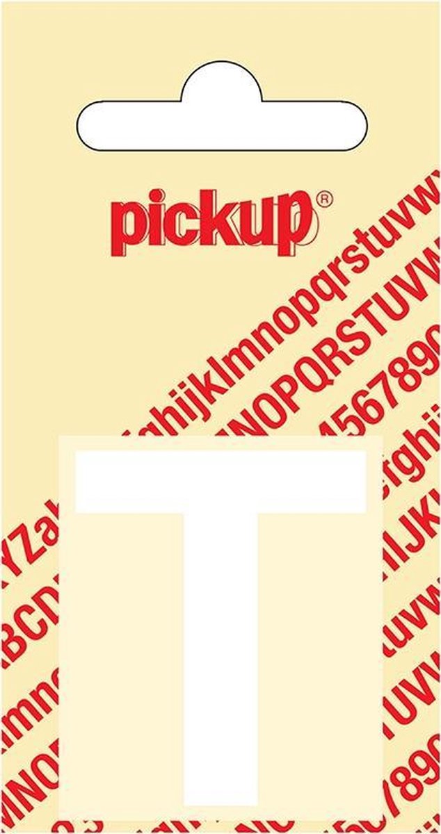 Pickup plakletter Helvetica 40 mm - wit T