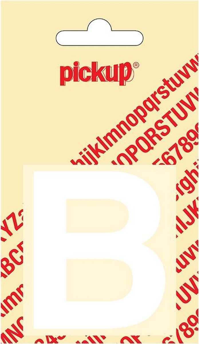 Pickup plakletter Helvetica 60 mm - wit B