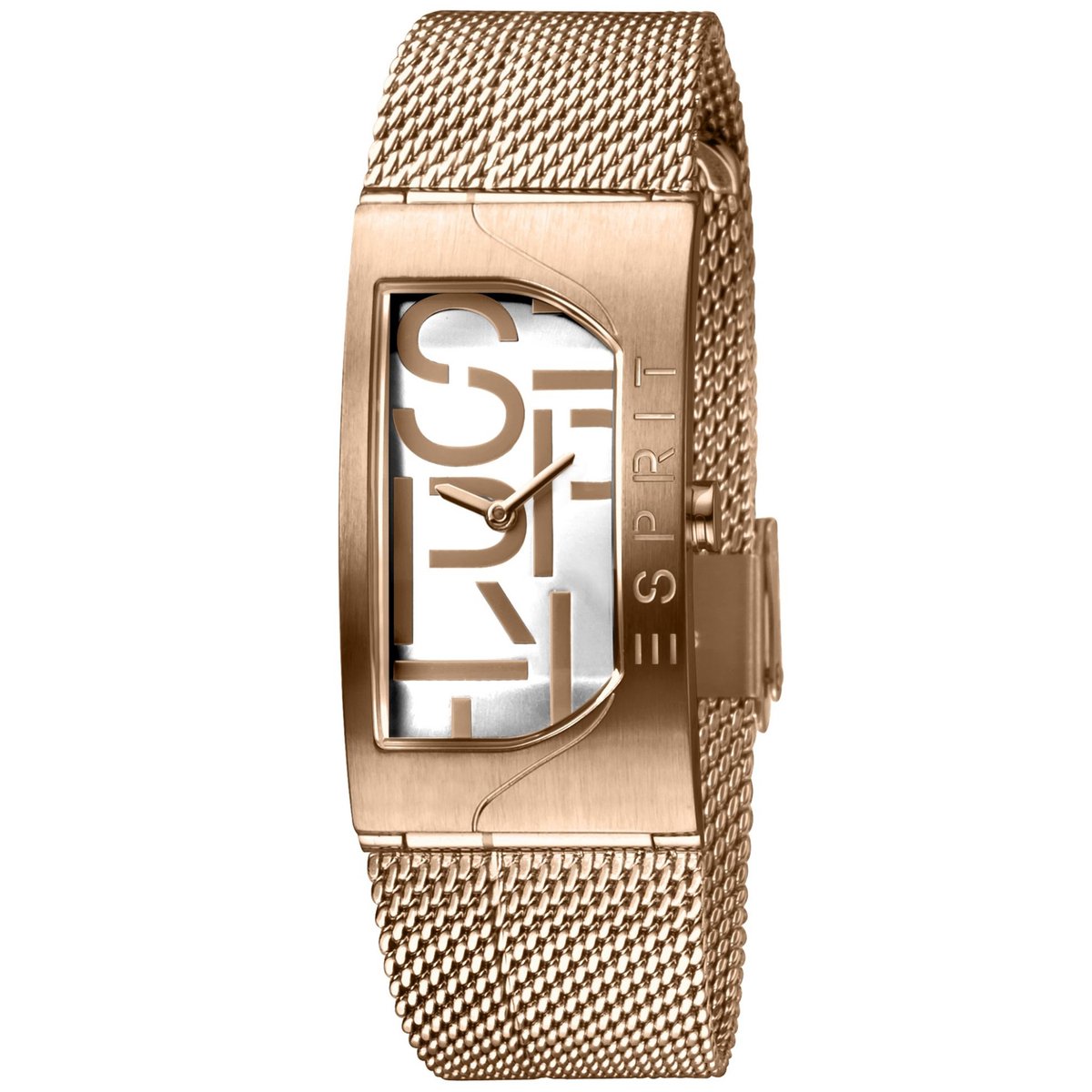 Esprit Dames Horloge ES1L046M0045 Analoog horloge in GOUDEN kleur, steel armband en horloge kast, Elegante horloge voor vrouwen