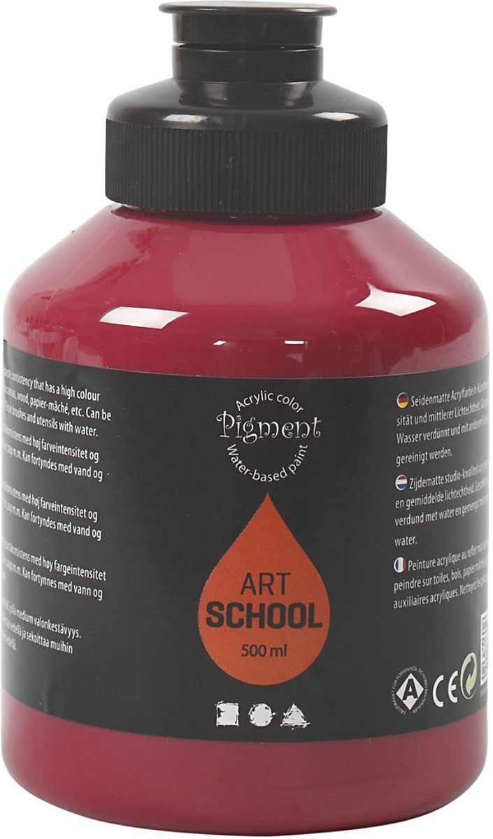 Pigment Art School, dark red, 500 ml