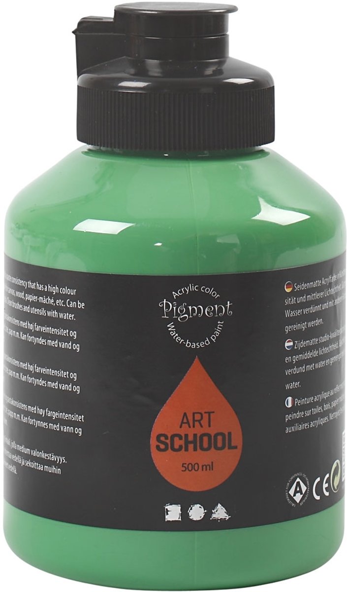 Pigment Art School, medium green, 500 ml