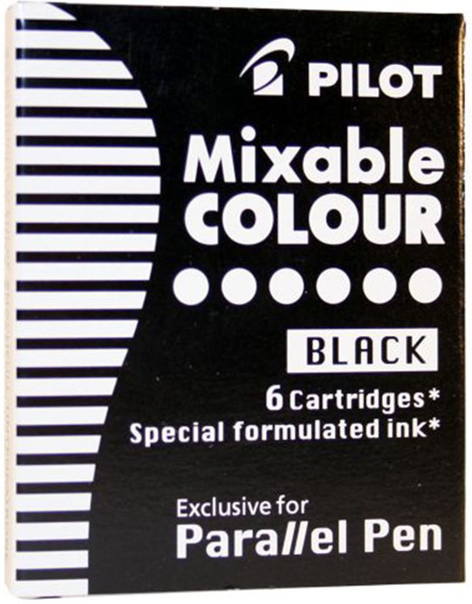 Pilot Parallel Pen Refill - 6 Black Pack