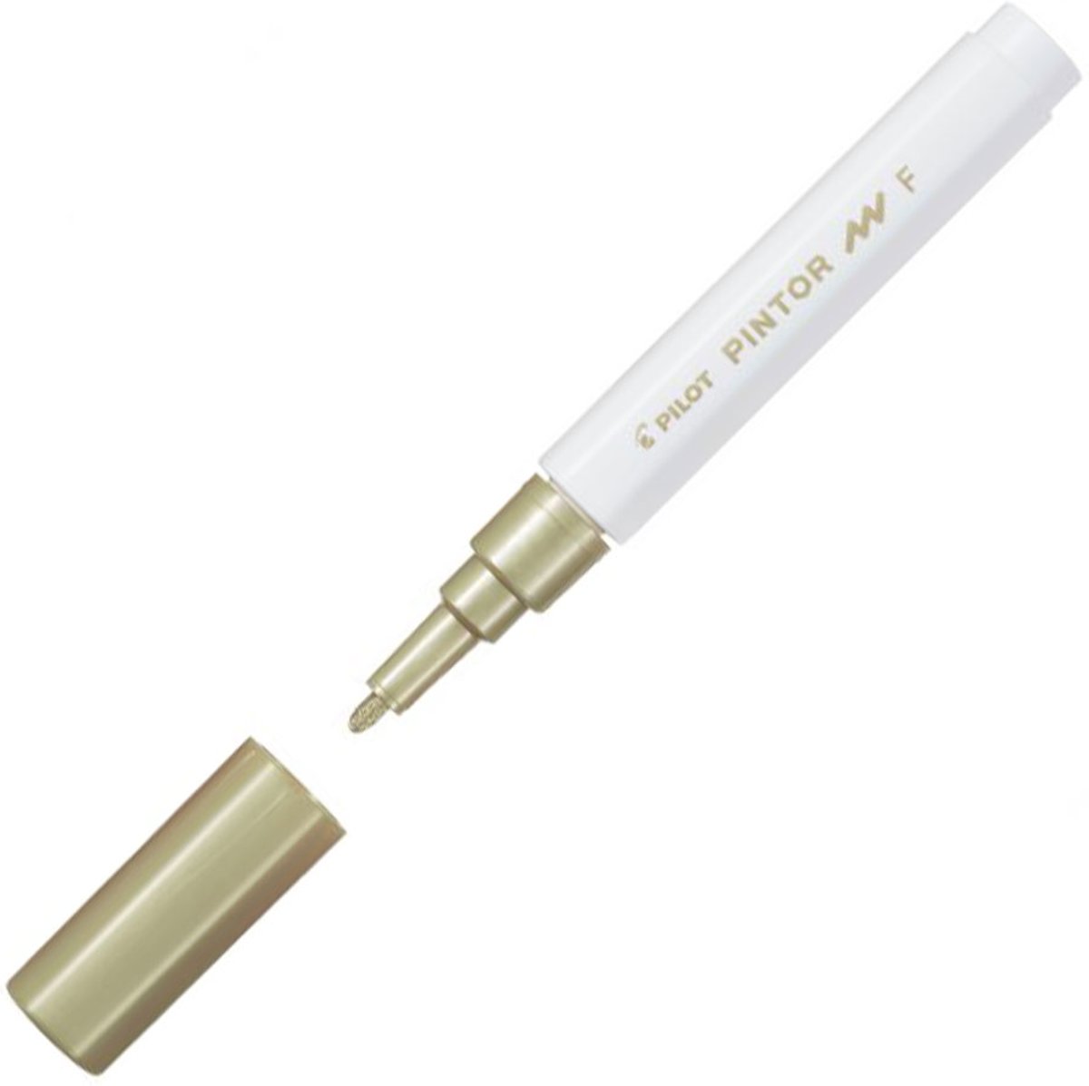 Pilot Pintor Gouden Verfstift - Fine marker met 1,0mm schrijfbreedte - Inkt op waterbasis - Dekt op elk oppervlak, zelfs de donkerste - Teken, kleur, versier, markeer, schrijf, kalligrafeer…