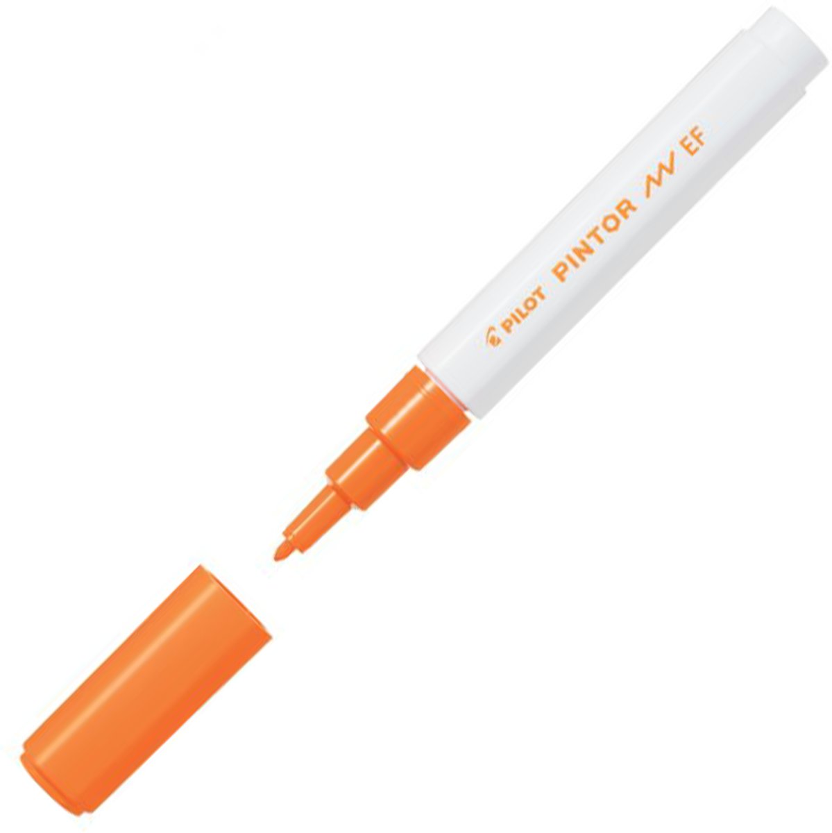 Pilot Pintor Oranje Verfstift - Extra Fine marker met 0,7mm punt - Inkt op waterbasis - Dekt op elk oppervlak, zelfs de donkerste - Teken, kleur, versier, markeer, schrijf, kalligrafeer…