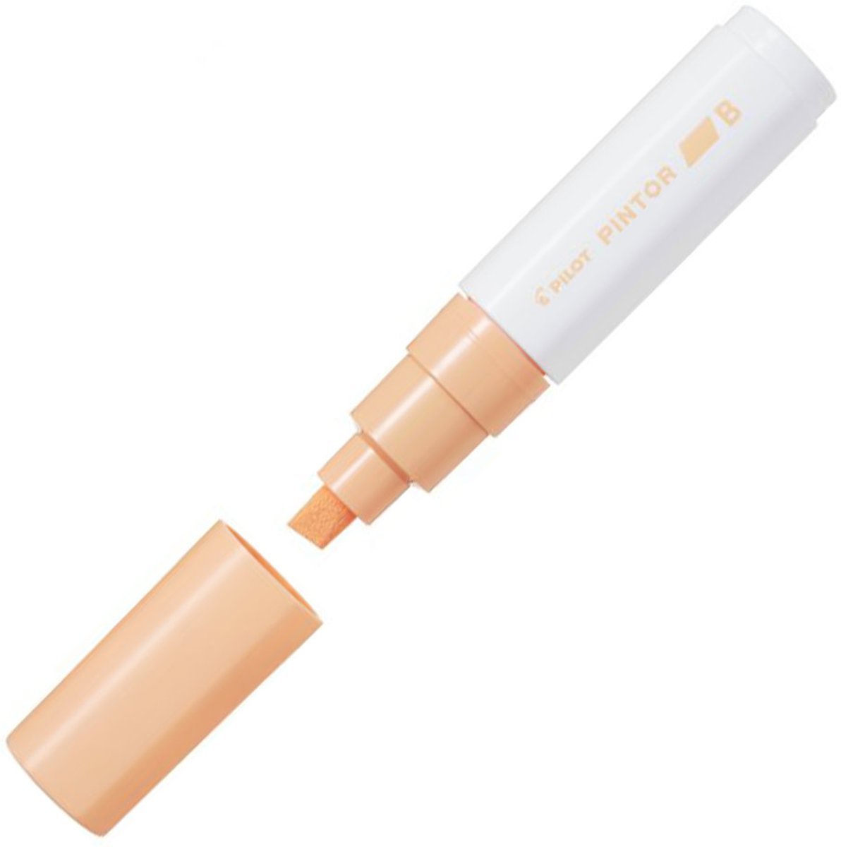 Pilot Pintor Pastel Oranje Verfstift - Brede marker met 8,0mm beitelpunt - Inkt op waterbasis - Dekt op elk oppervlak, zelfs de donkerste - Teken, kleur, versier, markeer, schrijf, kalligrafeer…