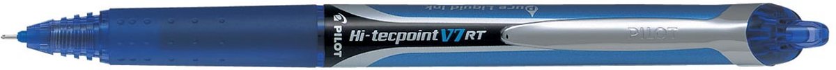 Pilot Roller Hi-Tecpoint V5 en V7 Retractable V7 schrijfbreedte 035 mm blauw