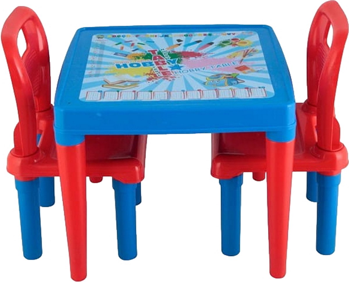   Hobby Play Blauw Tafel met Stoeltjes 03 414