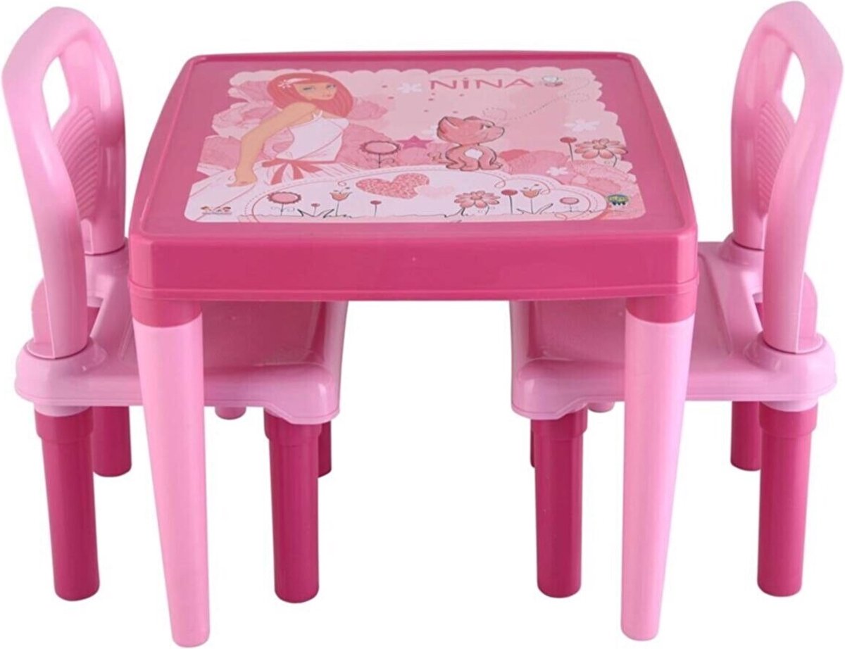 Pilsan Hobby Play Roze Tafel met Stoeltjes 03 414