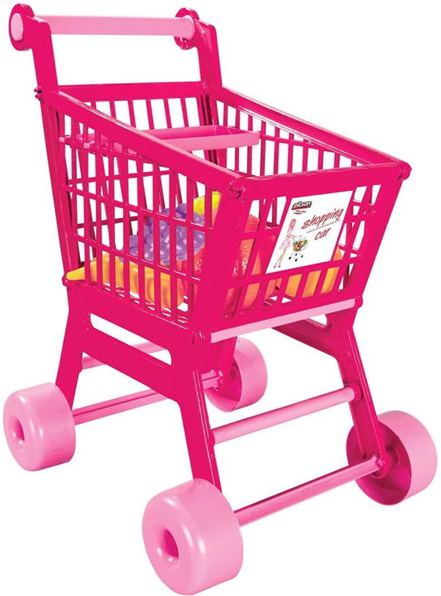 Pilsan Practical Market Roze Speelgoed Winkelwagen 07 608