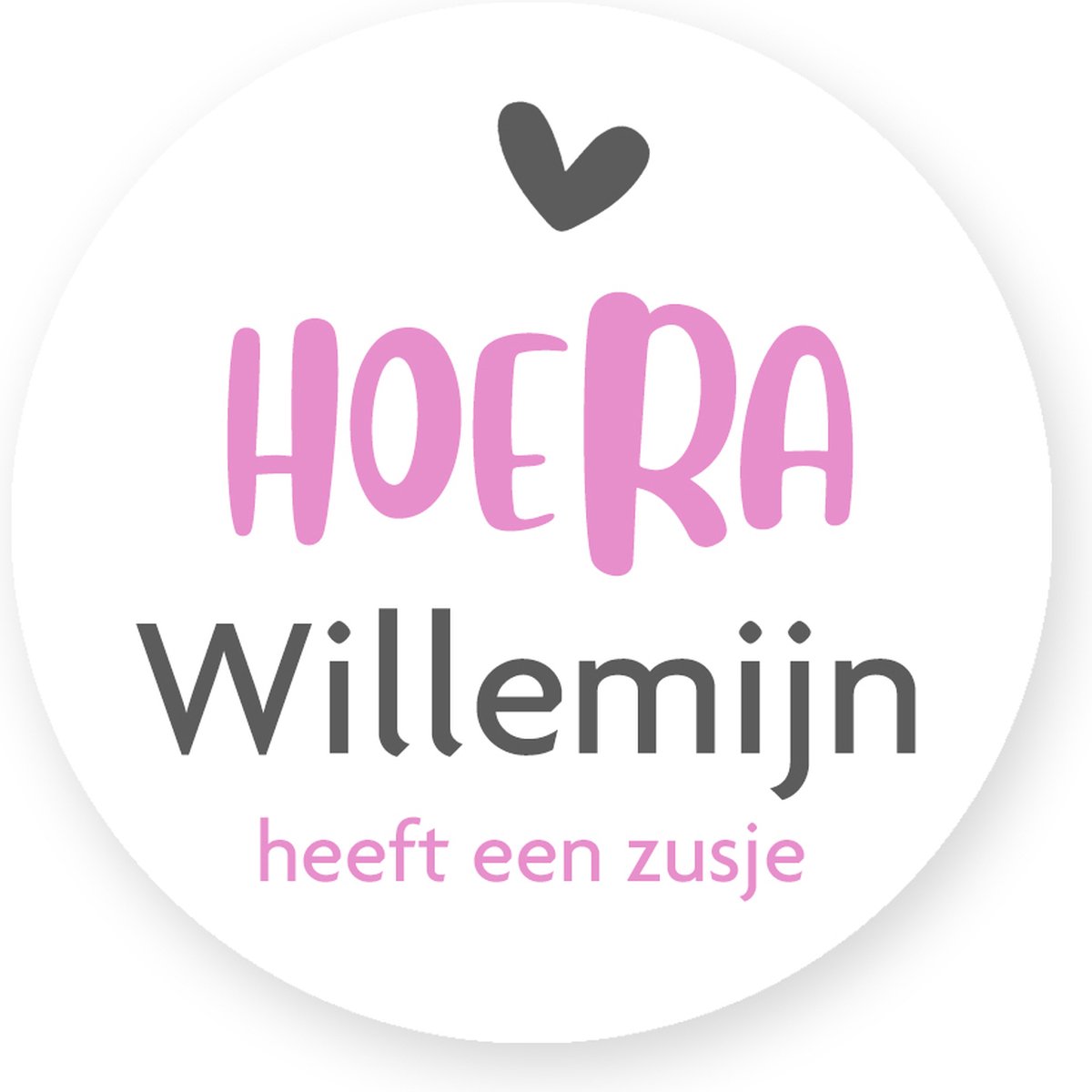 25x Sluitsticker Hoera naam heeft een zusje- Roze - Geboorte Sticker - Sluitzegel - Traktatiestickers Pimp Studio - Sticker Geboortekaart Meisje - Baby nieuws - Trakteren Broer Zus Basisschool Kinderdagverblijf