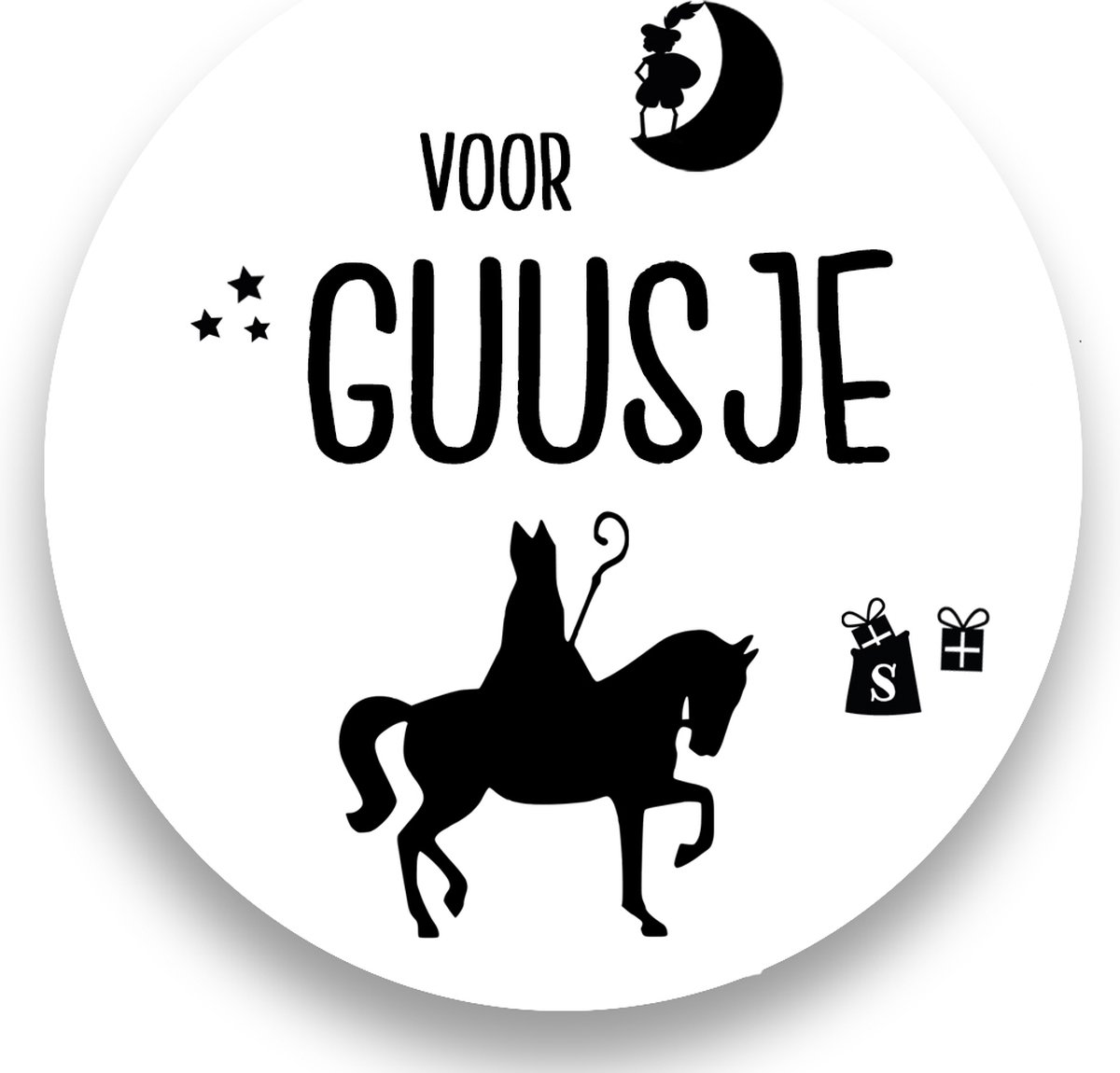 Sinterklaas Kado Stickers met naam- Sluitstickers Pimp Studio