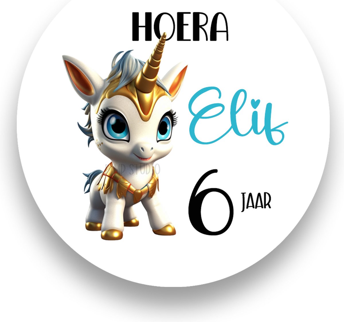 Traktatie Stickers Met Naam en Leeftijd - Another Unicorn - Gepersonaliseerd - Sluitstickers - Kinderfeest Traktatie - Uitdelen - Uitdeeltraktatie - Traktatiestickers Pimp Studio