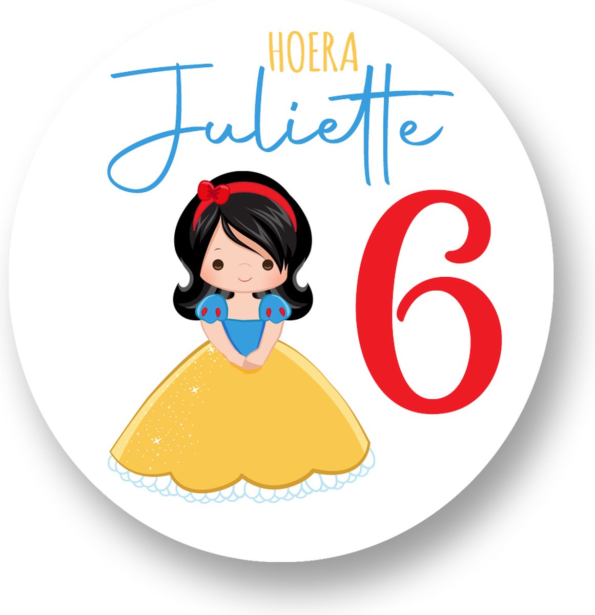 Traktatie Stickers Met Naam en Leeftijd - Prinses - Gepersonaliseerd - Sluitstickers - Kinderfeest Traktatie - Uitdelen - Uitdeeltraktatie - Traktatiestickers Pimp Studio