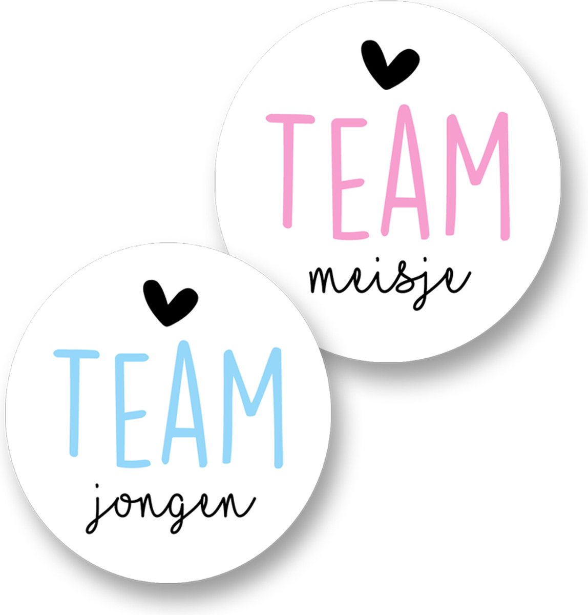 Gender reveal Stickers - Team Jongen- Team Meisje