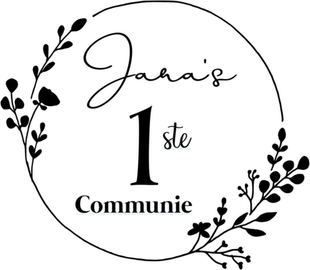 Raamsticker 1e communie