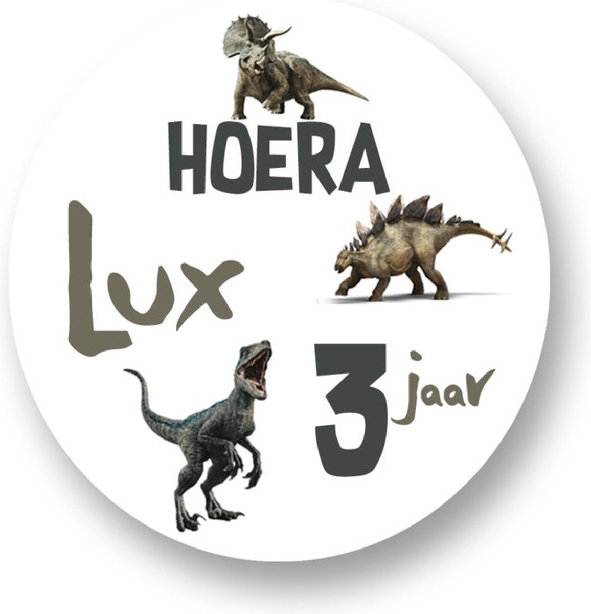 Traktatie Sticker  Dinosaurus