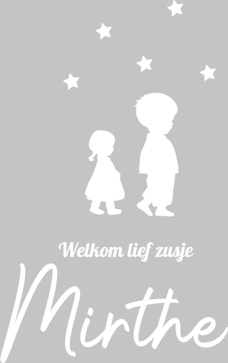 Welkom lief zusje Raamsticker