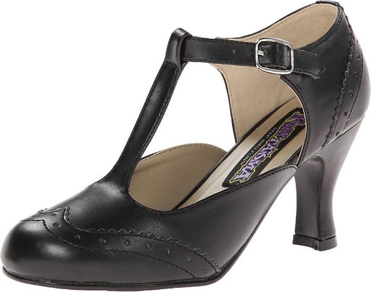 Flapper-26 Mary Jane pump with short heel black matt - (EU 39 = US 9) - Funtasma