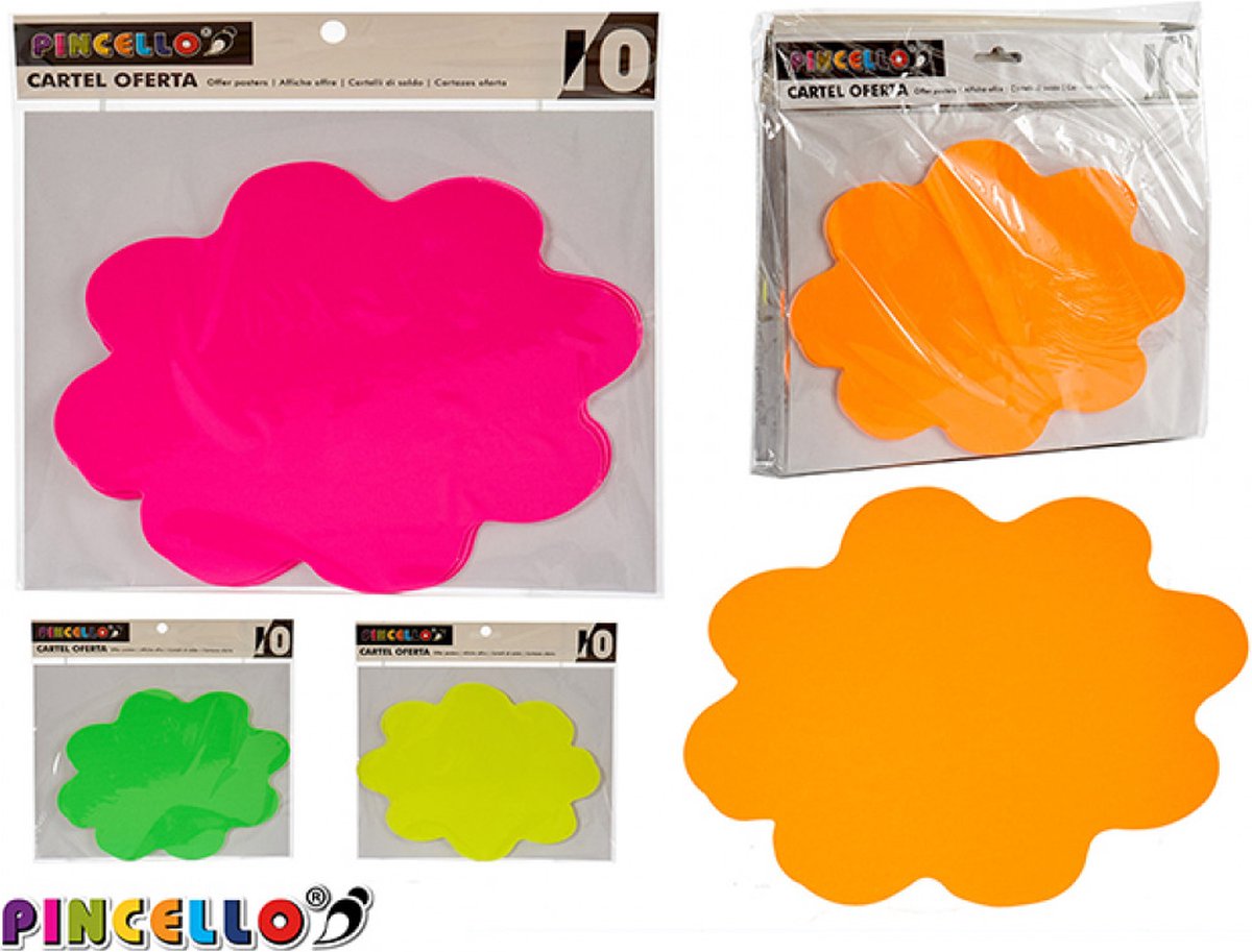 Pincello Knutselpapier Wolk Junior 26 Cm Oranje 10-stuks