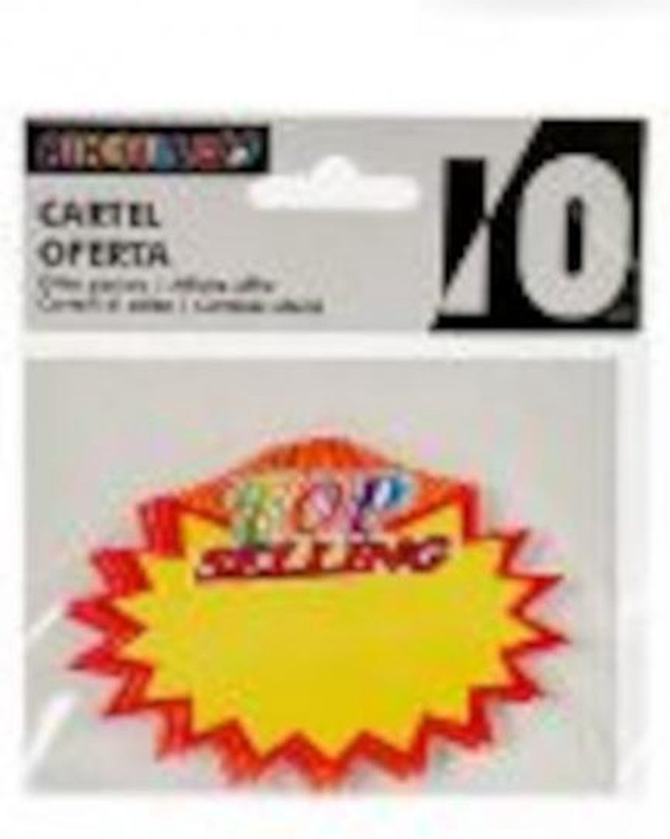 promotiesticker Top Selling 9 cm geel 10 stuks