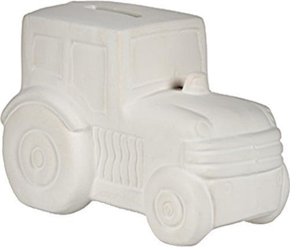 schilderspaarpot Tractor 13 x 9 cm keramiek wit 8-delig