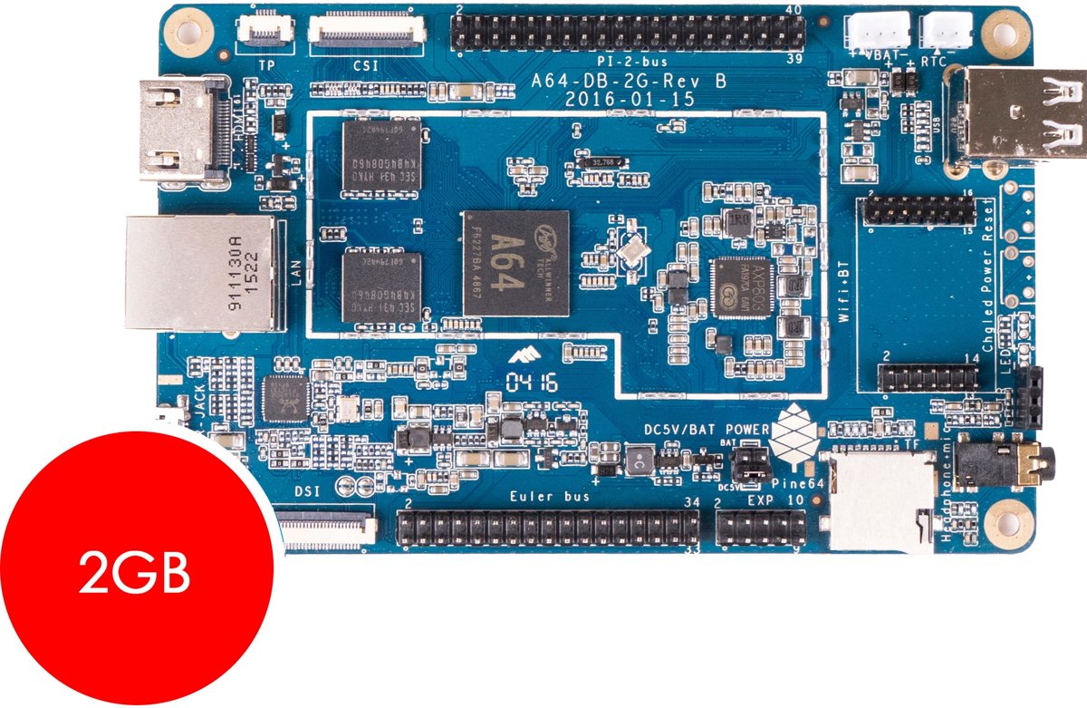 PINE A64+ Board 2GB moederbord