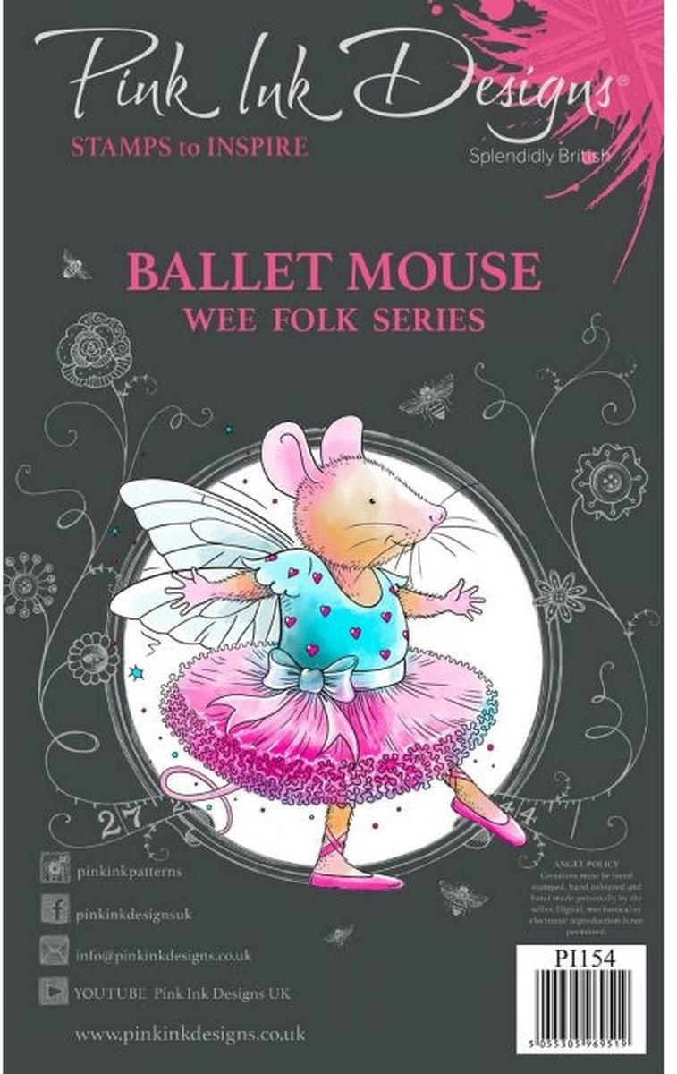 Ballet Mouse Clear Stamp Set (PI154)