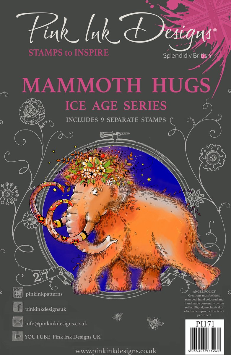 Mammoth Hugs A5 Clear Stamp (PI171)