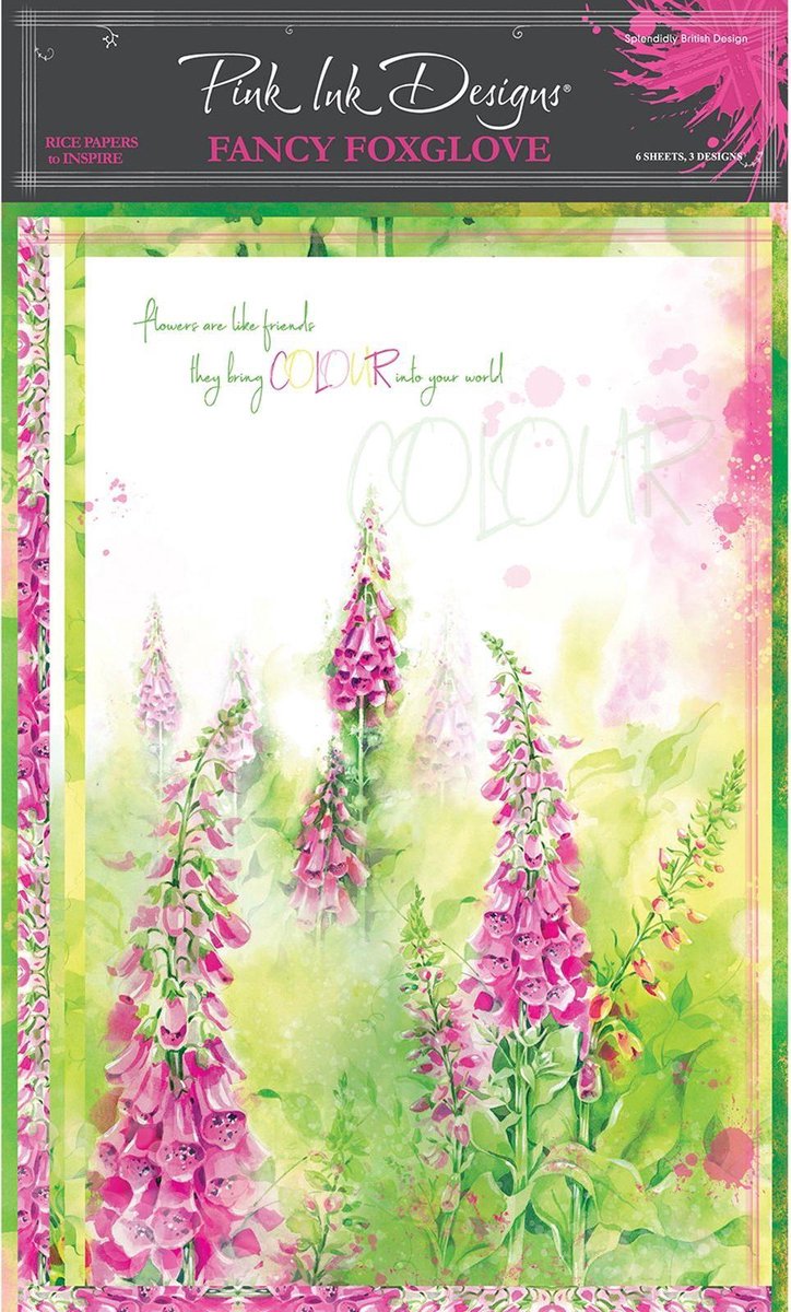 Pink Ink Designs - Rijst Papier Fancy Foxglove