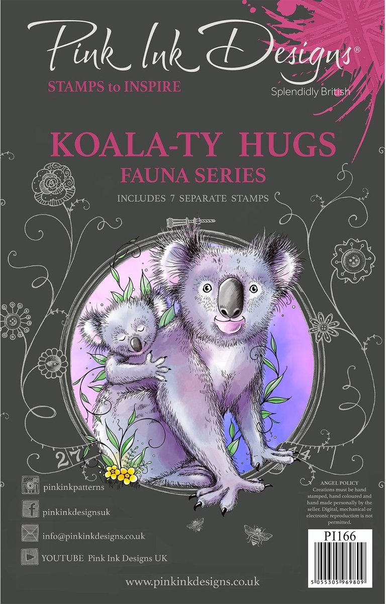 Pink Ink Designs Clear Stamp Set Koala-ty Hugs 15,2x20,8cm