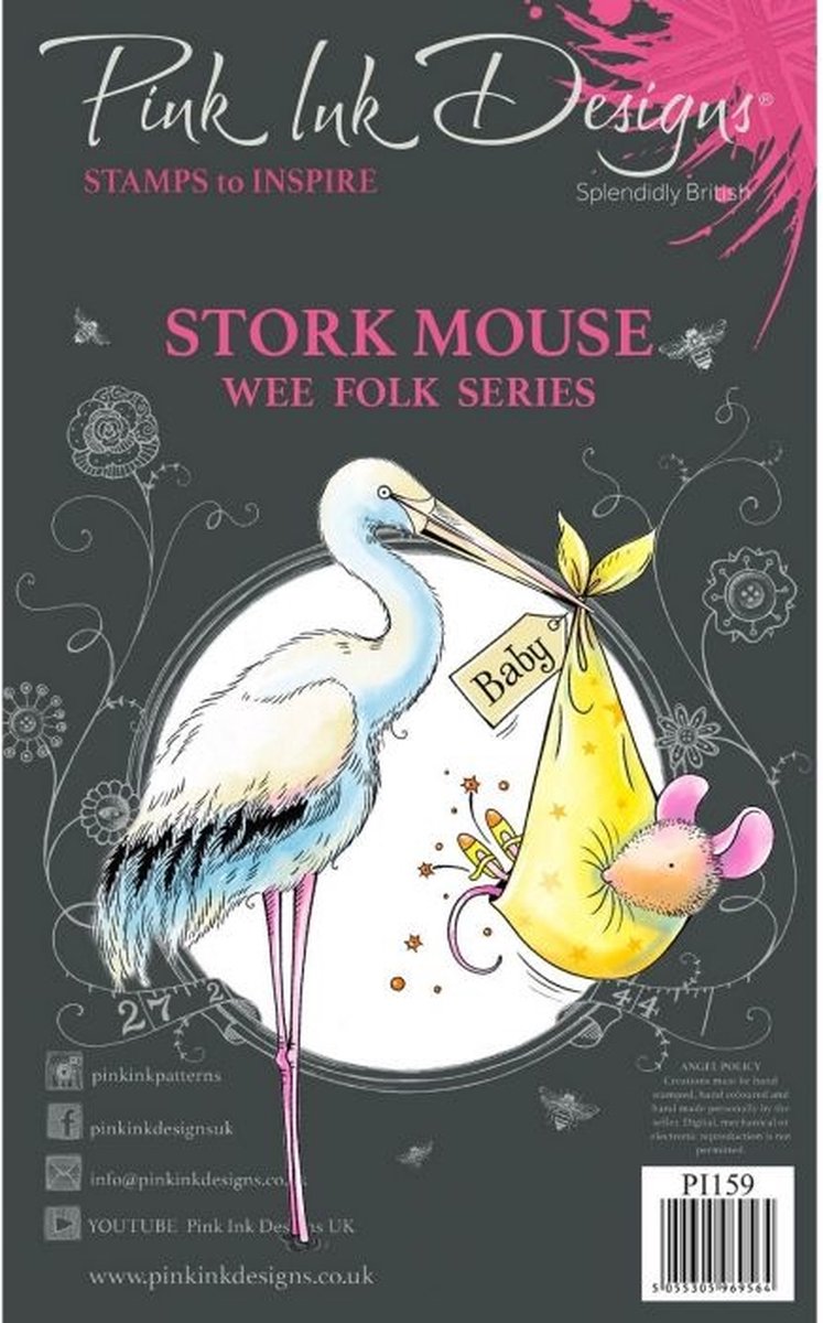 Stork Mouse Clear Stamp Set (PI159)