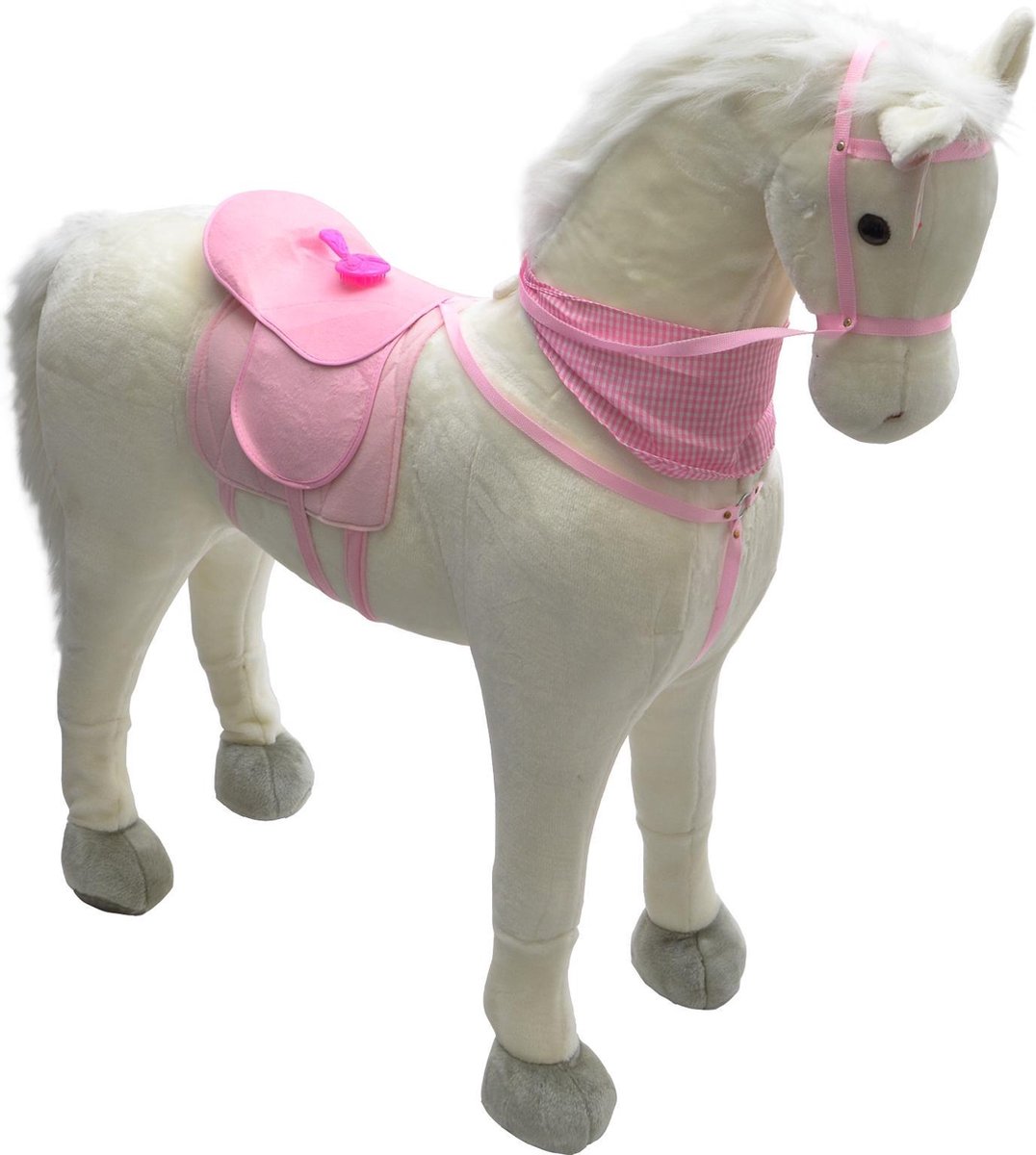 Pink Papaya Reuzen XXL Paard voor Kinderen Luna - 125 cm