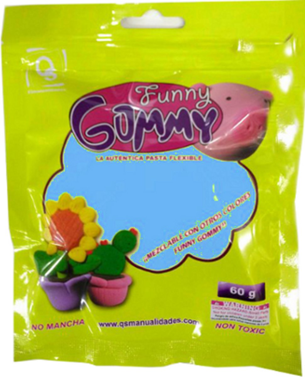 Funny Gummy Stuiter Klei Blauw