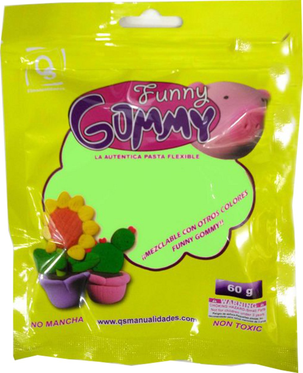 Funny Gummy Stuiter Klei Groen