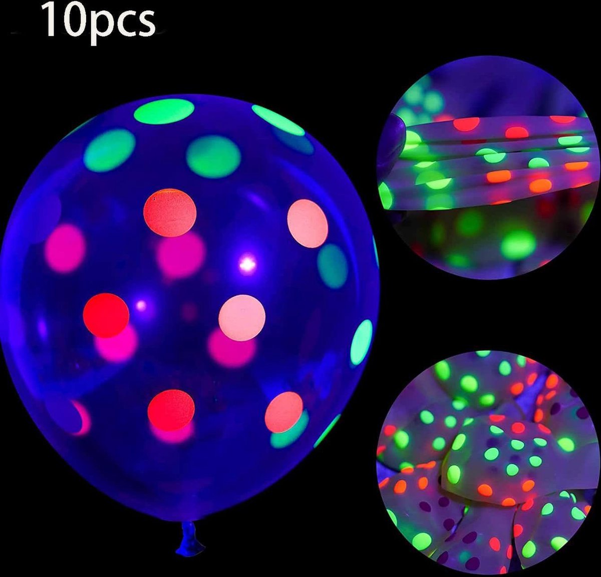 10 stuks glow in the dark ballonnen stip