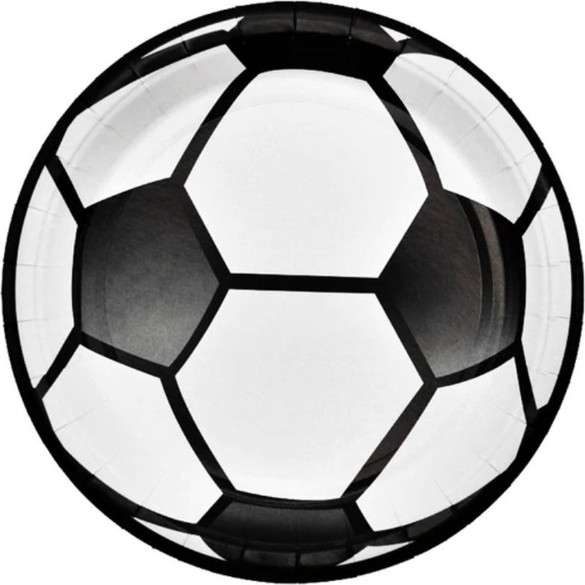 10 stuks kartonnen borden voetbal 18 cm - Pippashop