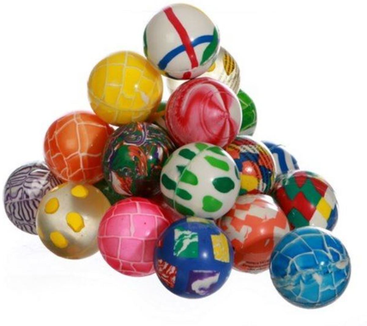 100 stuks multicolor stuiterballen 45mm