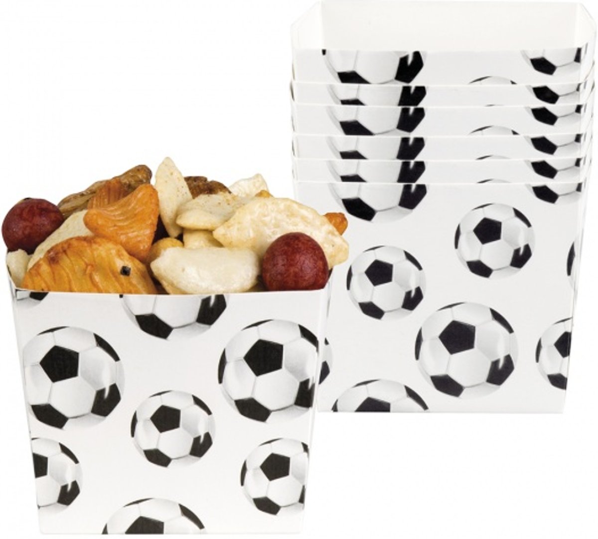 12 stuks voetbal snackbakjes 40cl