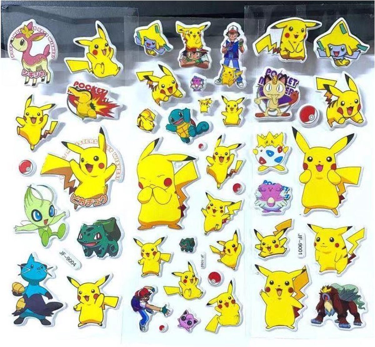 12 velletjes Pokemon stickers