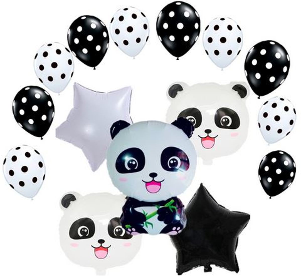 15 stuks ballonnen panda