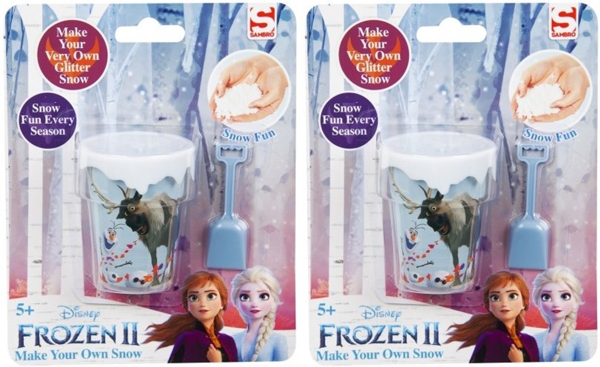 2 setjes Frozen sneeuwmaken set - glittersneeuw