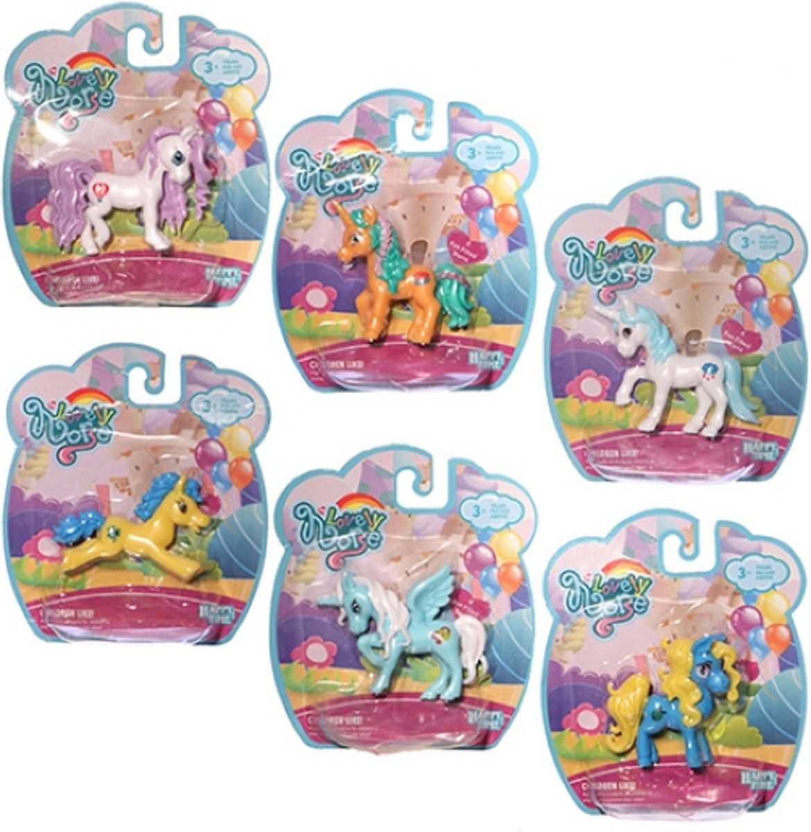 2 stuks Unicorn speelfiguurtjes