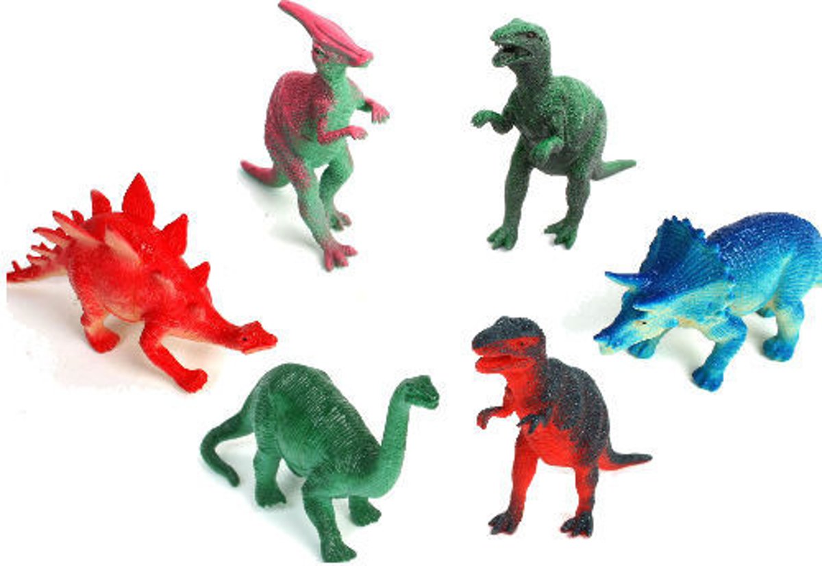 24 stuks dinosaurussen 9-11 cm