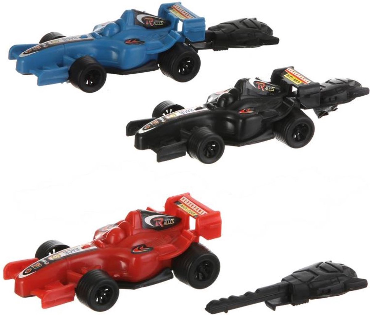 24 stuks wegschiet F-1 autos - uitdeelcadeautjes -  Pippashop