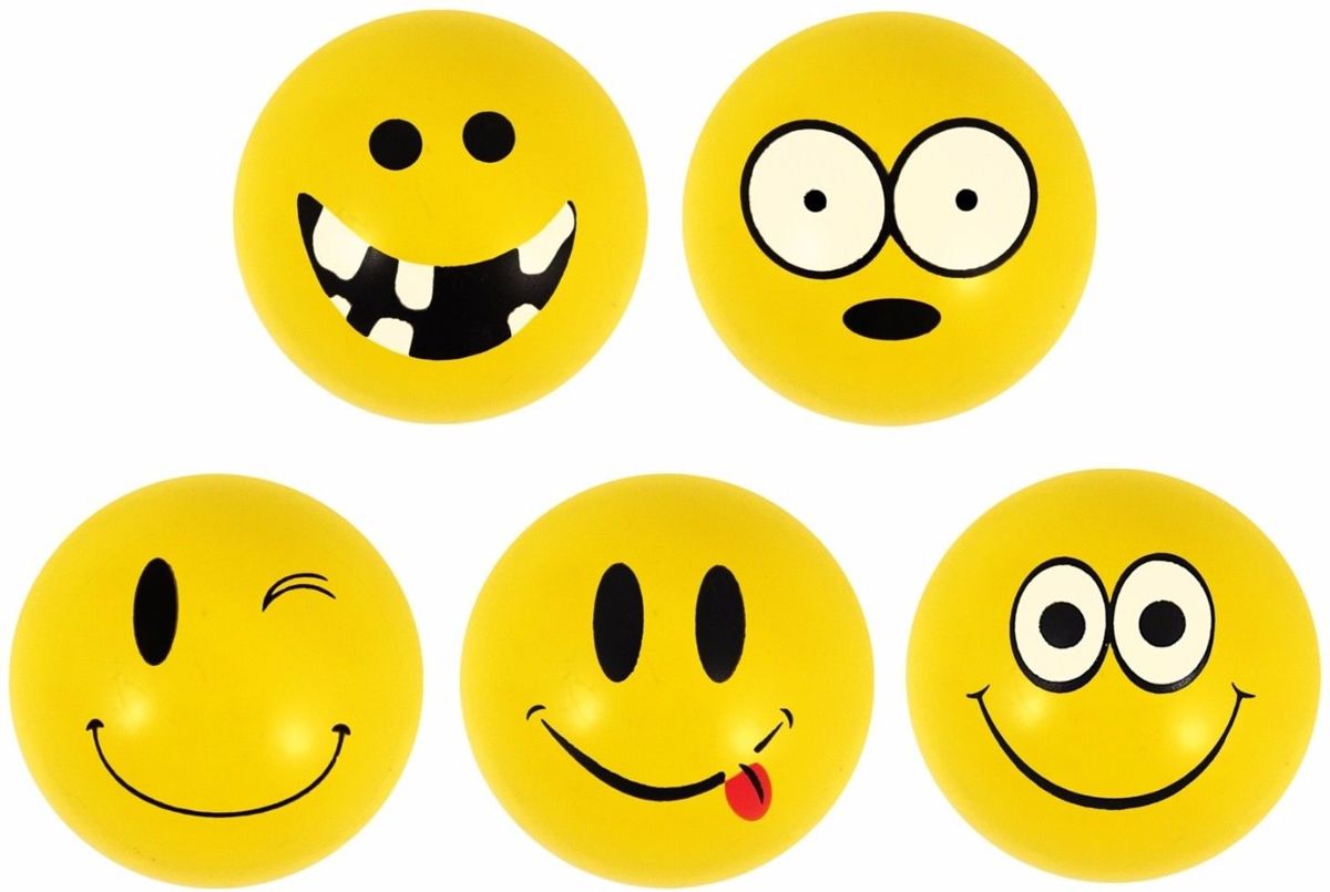 25 stuks Smiley stuiterballen 3.3 cm