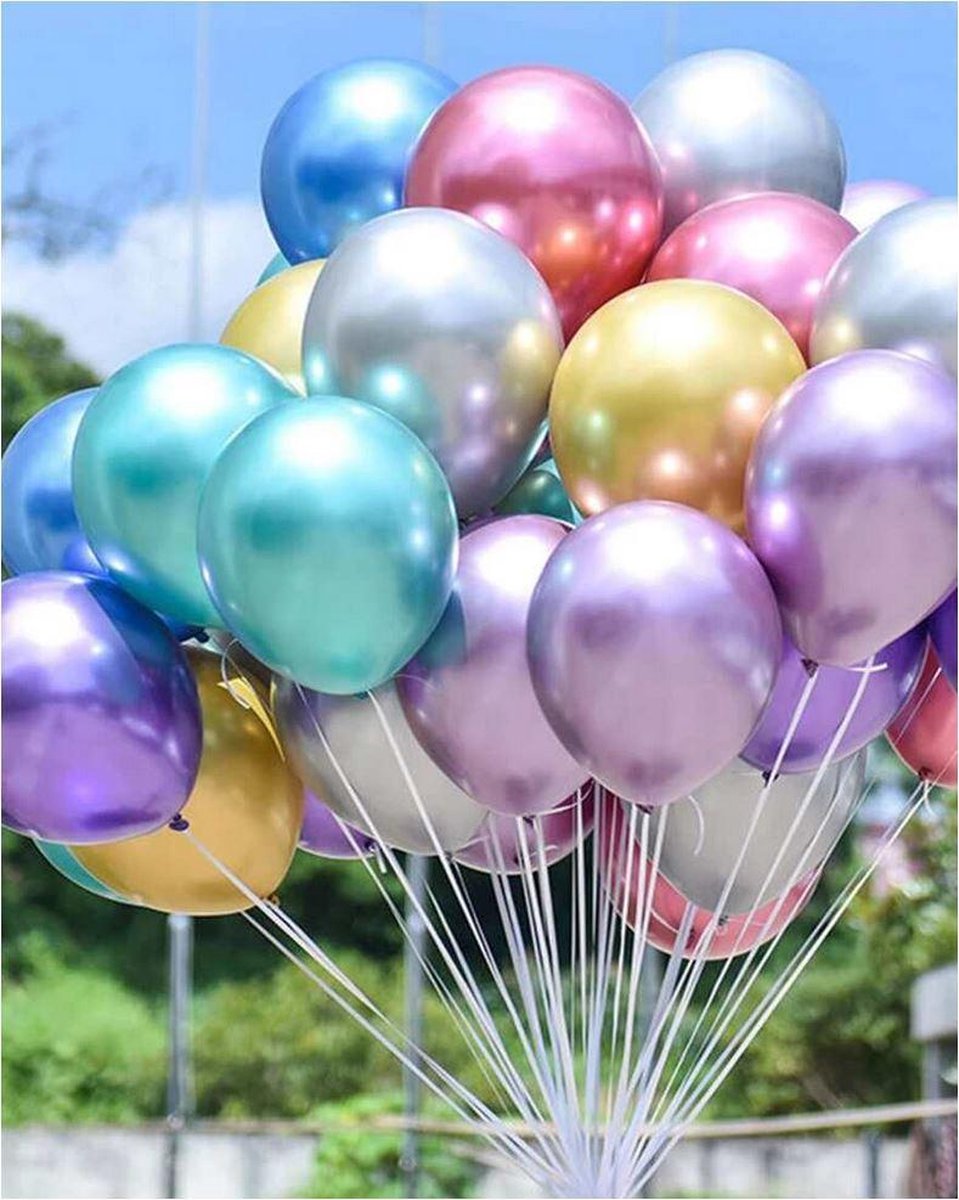 50 stuks metallic ballonnen