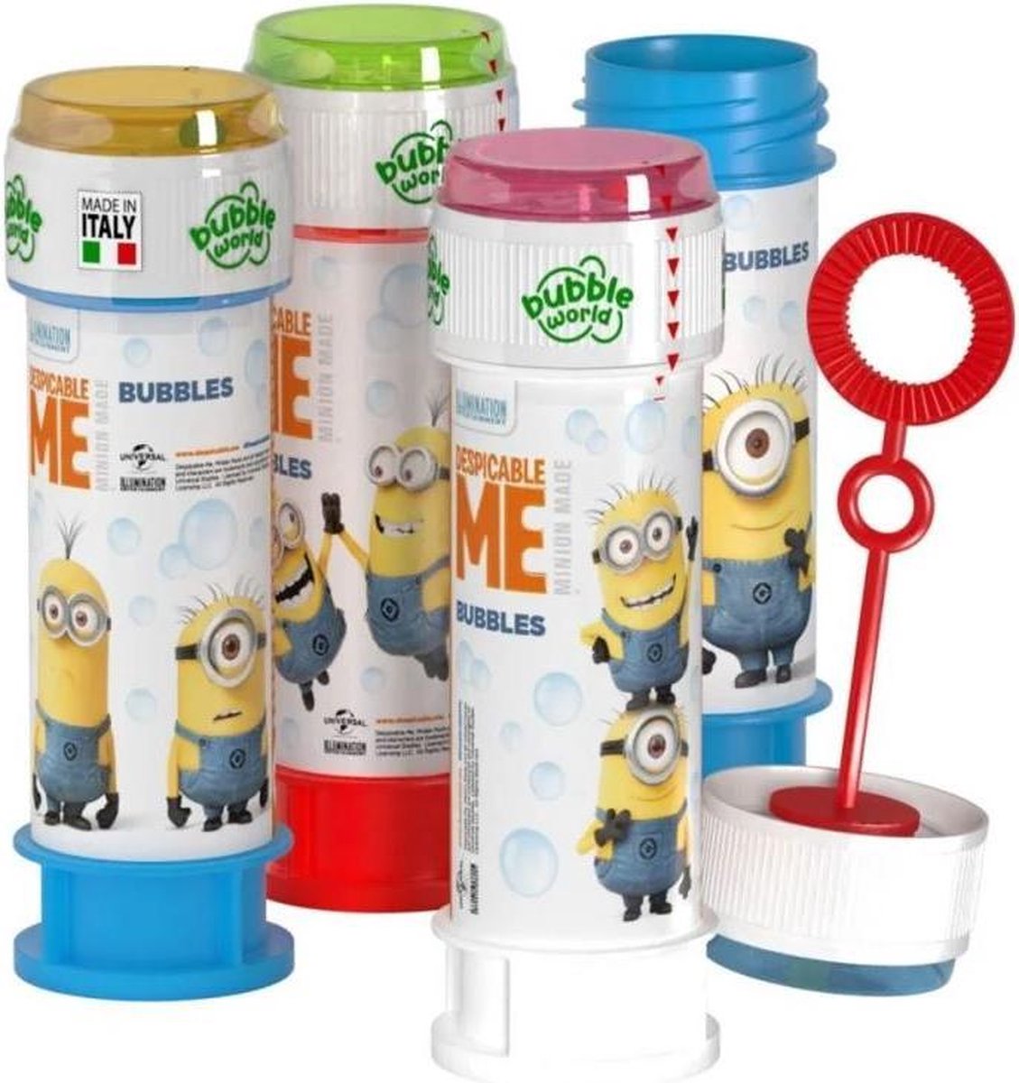 6 stuks bellenblaas Minions party 60 ml met geduldpel - uitdeelcadeautjes