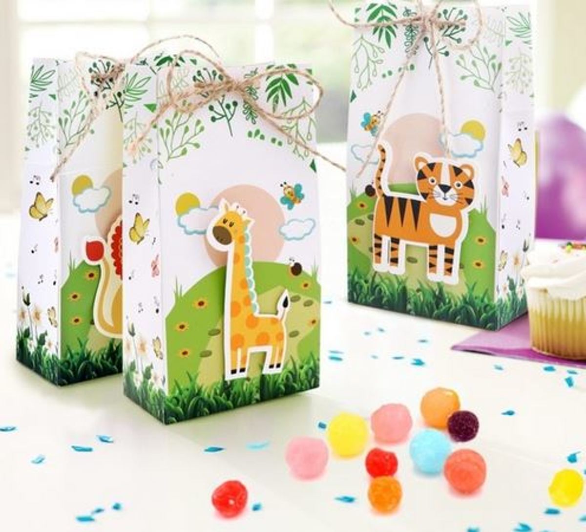 6 stuks snoepdoosjes jungle dieren