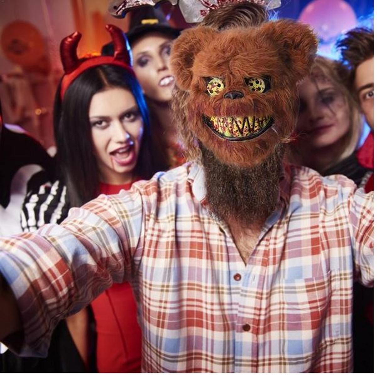 Bloody teddy beer masker - horror masker